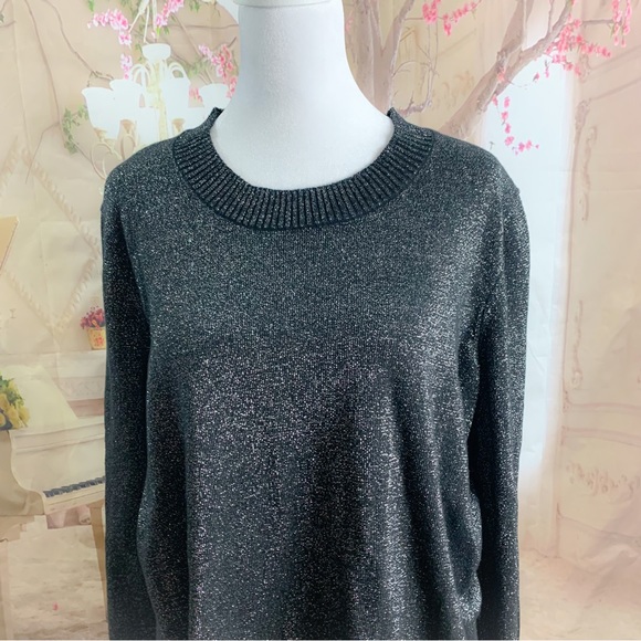 NEW Michael Kors Shimmer Crew Neck Sweater - Picture 3 of 10